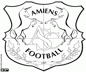 desenho de Distintivo de Amiens SC para colorir