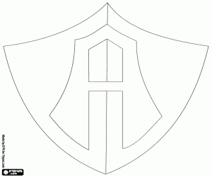 desenho de Distintivo de Atlas Fútbol Club para colorir