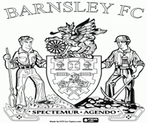 desenho de Distintivo de Barnsley FC para colorir