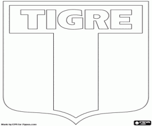 desenho de Distintivo de Club Atlético Tigre para colorir