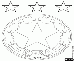desenho de Distintivo de CSKA Sofia para colorir