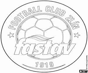desenho de Distintivo de FC Fastav Zlín para colorir