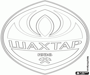 desenho de Distintivo de FC Shaktar Donetsk para colorir