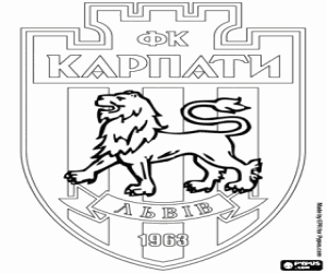 desenho de Distintivo de FK Karpaty Lviv para colorir
