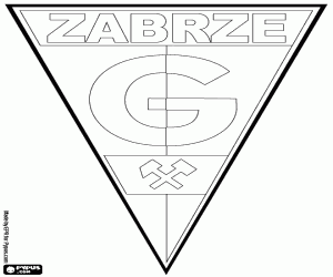 desenho de Distintivo de Górnik Zabrze para colorir