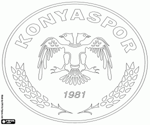 desenho de Distintivo de Konyaspor para colorir