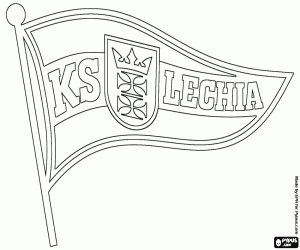 desenho de Distintivo de Lechia Gdańsk para colorir
