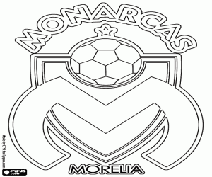 desenho de Distintivo de Monarcas Morelia para colorir