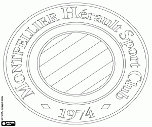 desenho de Distintivo de Montpellier HSC para colorir