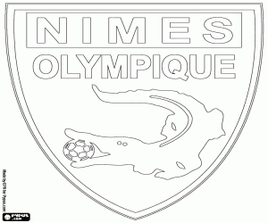desenho de Distintivo de Nîmes Olympique para colorir