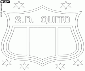 desenho de Distintivo de SD Quito, Deportivo Quito para colorir