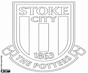 desenho de Distintivo de Stoke City FC para colorir