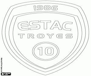 desenho de Distintivo de Troyes ESTAC para colorir