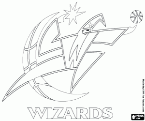 desenho de Distintivo de Washington Wizards para colorir