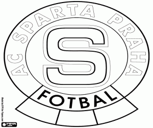 desenho de Distintivo do AC Sparta Praha para colorir
