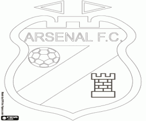 desenho de Distintivo do Arsenal de Sarandí para colorir