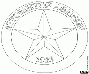 desenho de Distintivo do Atromitos FC para colorir