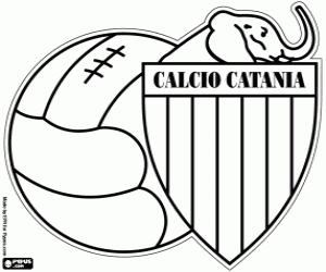 desenho de Distintivo do Calcio Catania para colorir