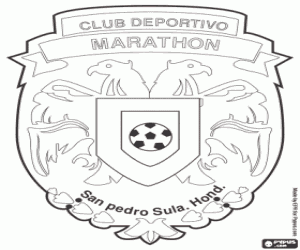 desenho de Distintivo do CD Marathón para colorir