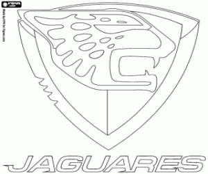 desenho de Distintivo do CF Jaguares de Chiapas para colorir