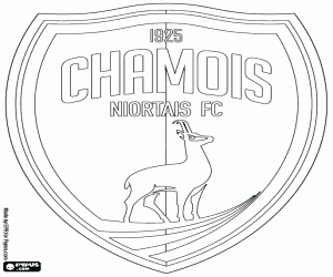 desenho de Distintivo do Chamois Niortais FC para colorir