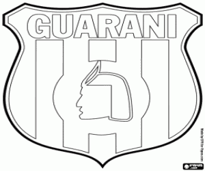 desenho de Distintivo do Club Guaraní para colorir