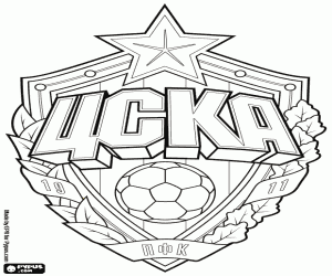 desenho de Distintivo do CSKA Moscovo para colorir