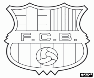 desenho de Distintivo do FC Barcelona para colorir