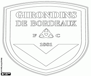 desenho de Distintivo do FC Girondins de Bordeaux para colorir