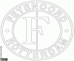 desenho de Distintivo do Feyenoord Rotterdam para colorir