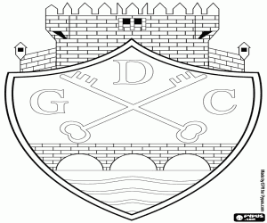 desenho de Distintivo do GD Chaves para colorir