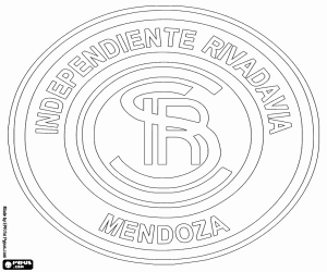 desenho de Distintivo do Independiente Rivadavia para colorir