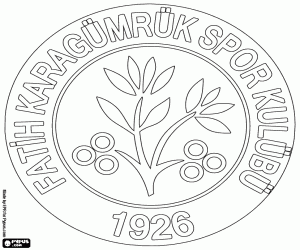 desenho de Distintivo do Karagümrük SK para colorir