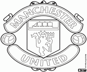 desenho de Distintivo do Manchester United FC para colorir