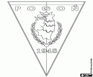 desenho de Distintivo do MKS Pogon Szczecin para colorir