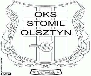 desenho de Distintivo do OKS Stomil Olsztyn para colorir