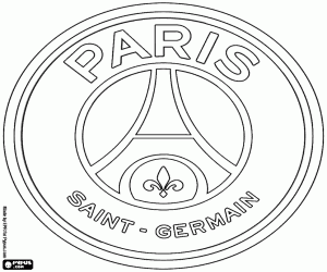 desenho de Distintivo do Paris Saint-Germain FC para colorir