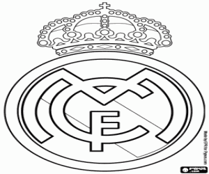 desenho de Distintivo do Real Madrid CF para colorir
