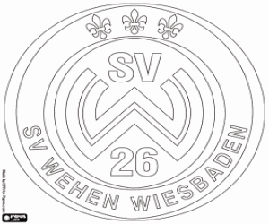 desenho de Distintivo do Wehen Wiesbaden para colorir