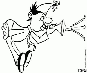 desenho de Diversão na festa de ano novo para colorir