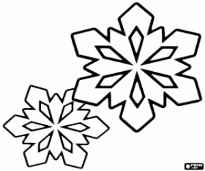 desenho de Dois flocos de neve para colorir