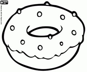 desenho de Donut. Rosquinha para colorir