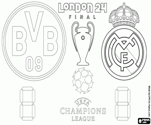 desenho de Dortmund-Madrid, final 2023-2024 para colorir