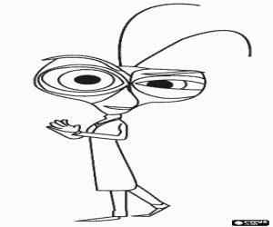 desenho de Dr. Barata, o cientista para colorir