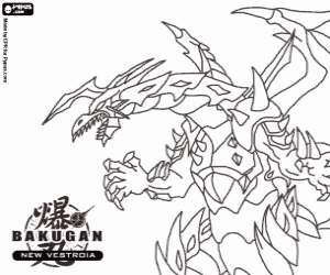 desenho de O dragão Bakugan Viper Helios para colorir