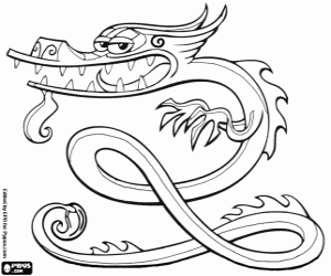desenho de O dragão de Xiaolin para colorir