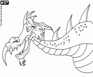 desenho de O dragão Margot, Muddle Earth para colorir
