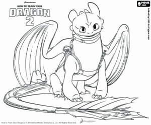 desenho de O dragão protagonista Banguela para colorir