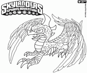 desenho de O dragão Skylander Sunburn para colorir