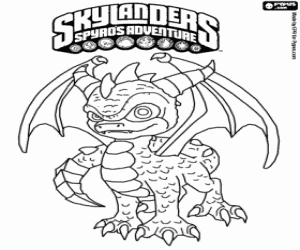 desenho de O dragão Spyro, Skylanders para colorir